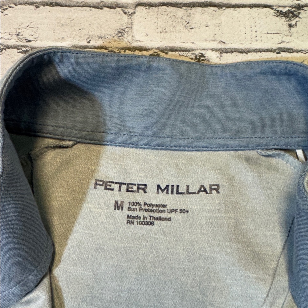 Peter Millar men M Medium gray solid base layer 1… - image 2